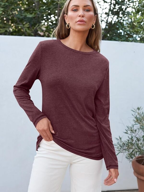 Limited time deal 67% off Long Sleeve Round Neck Shirts - Image 2