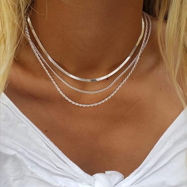 Limited time deal 15% off Herringbone Necklace for Women - Image 2