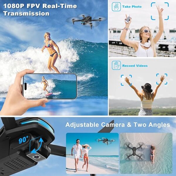 Limited time deal 37% off Drone with Camera 1080P HD FPV Foldable Drone - Image 3