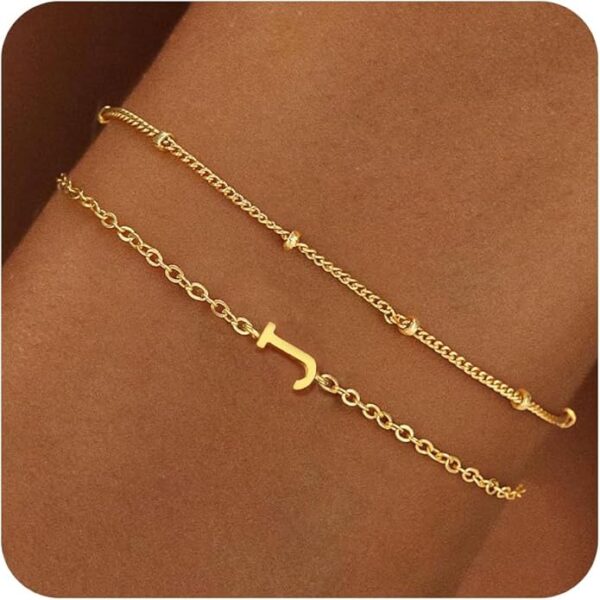 Limited deal 8% off BAYLAY Gold Initial Bracelet