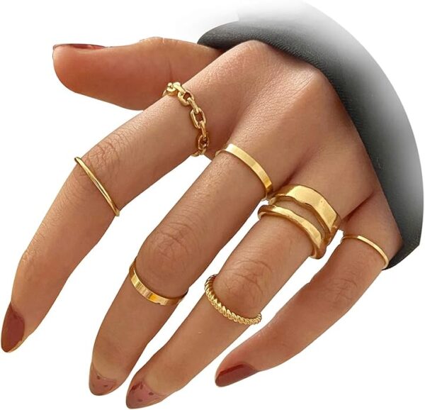 Limited timed deal 23% FAXHION Gold Knuckle Rings