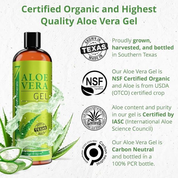 Limited time deal 32% off  Seven Minerals Organic Aloe Vera Gel - Image 2